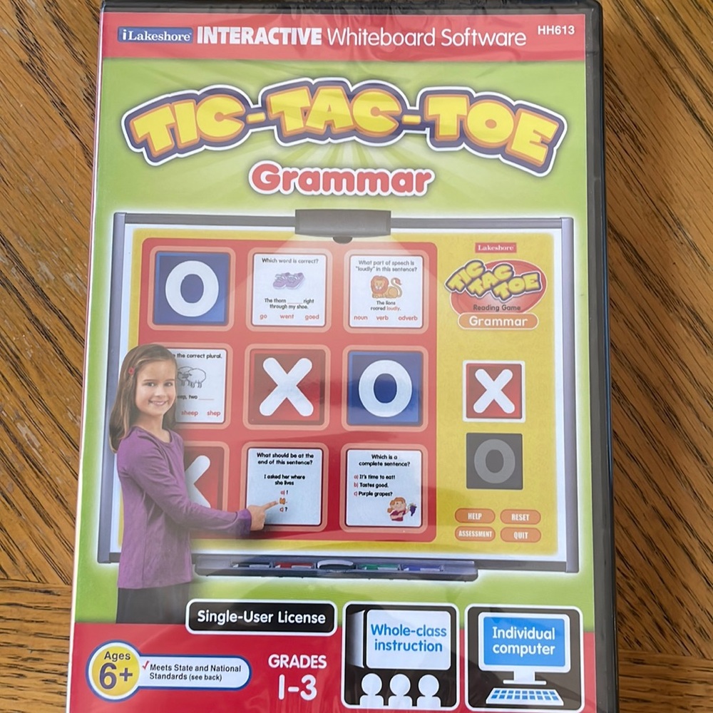 Tic Tac Toe Grammar Game Interactive Software